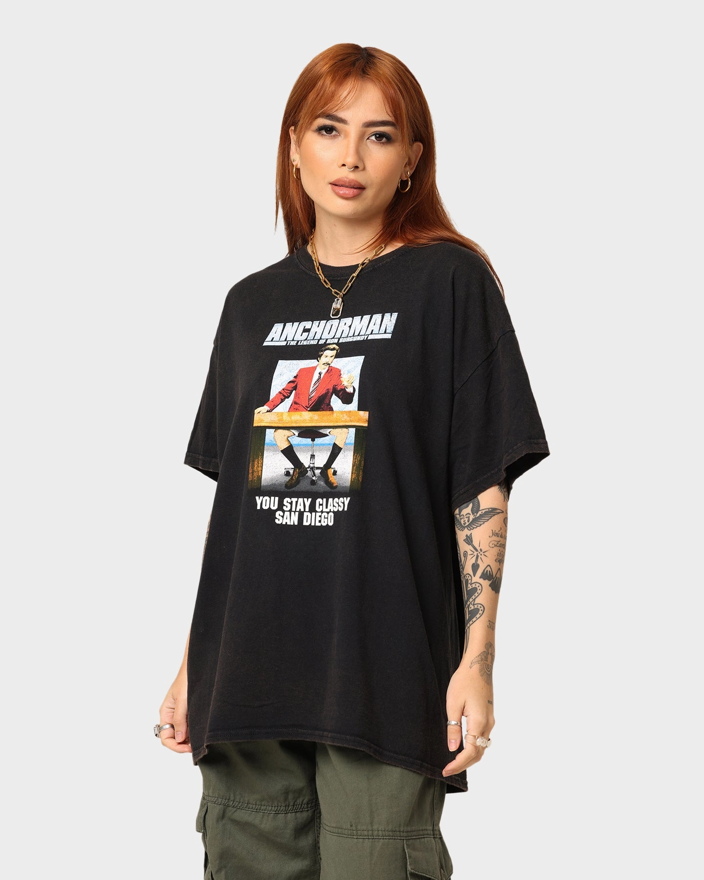 Fade Resistant Coating American Thrift American Thrift X Anchorman Anchorman T-Shirt Black Wash