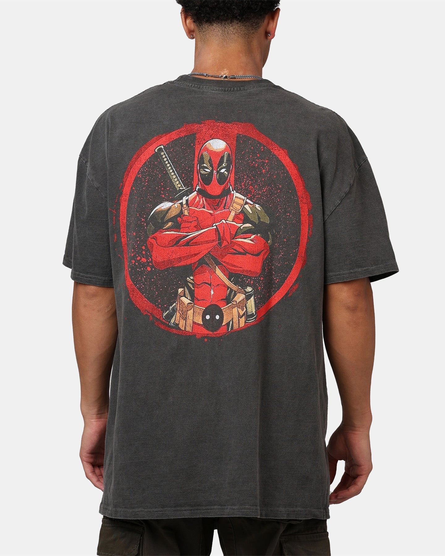 cotton material Travel Comfort Style Goat Crew Marvel Deadpool Comic Heavyweight T-Shirt Black Wash