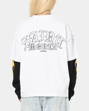 Saint Morta La Flame Long Sleeve T-Shirt White/Black Stylish Design