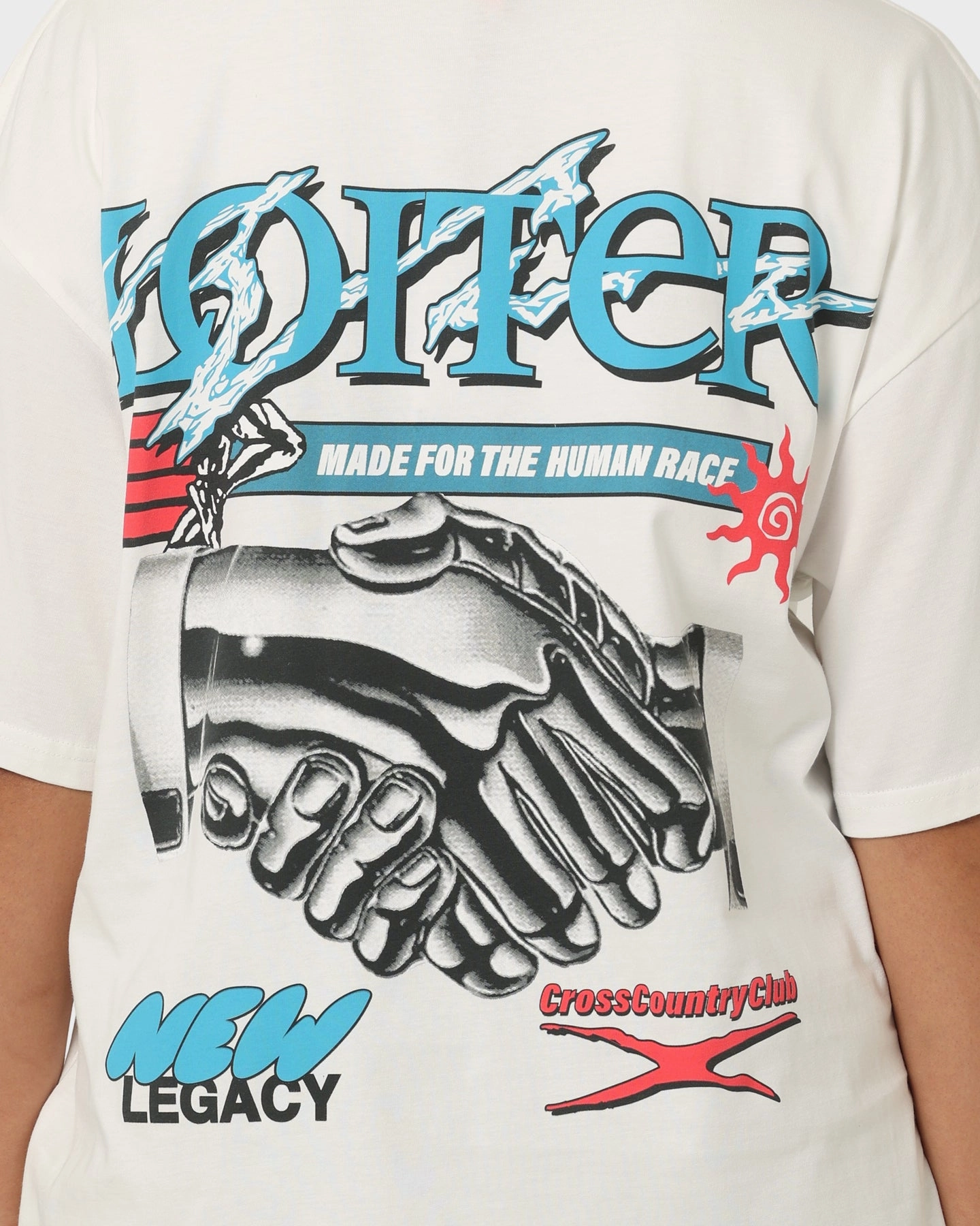 Elderly clothing Easy Look Loiter New Legacy Vintage T-Shirt Off White