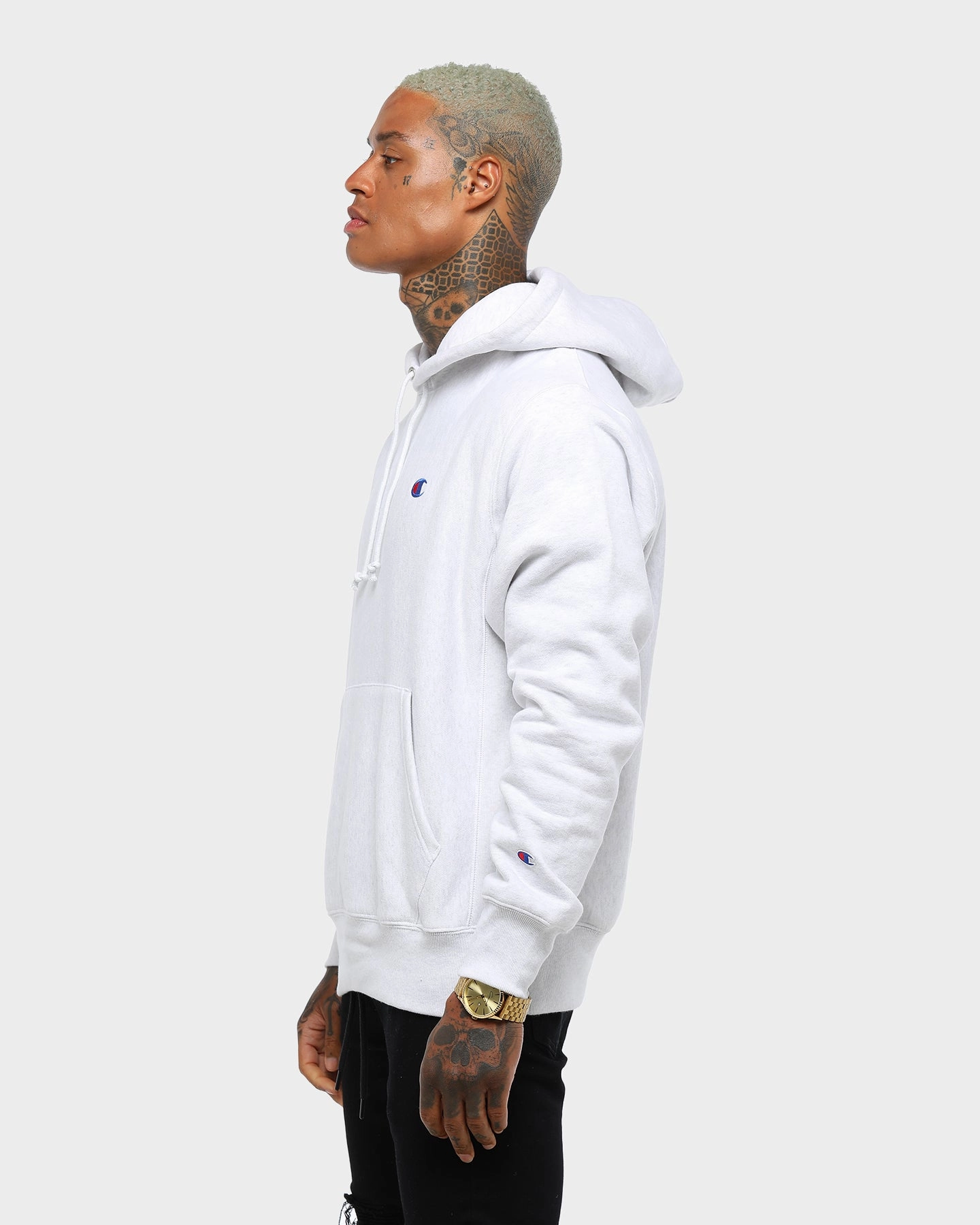 Champion Rev Weave Hoodie Silver Nano Coated Fabric Red
