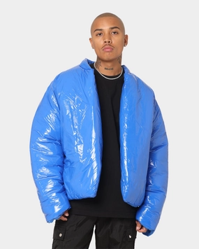 Club Paradise  Paxton Puffer Jacket Blue Silk