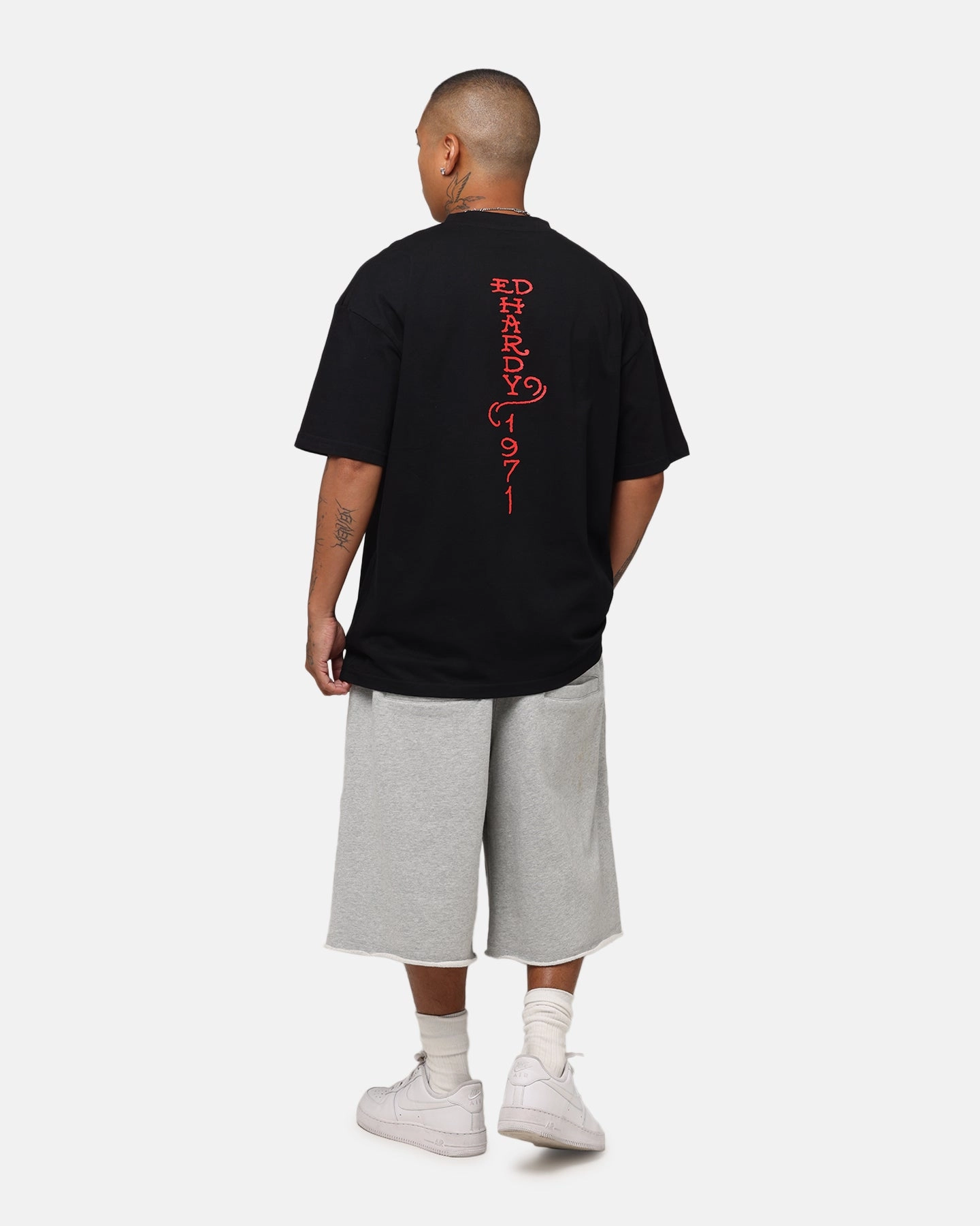 Universal Silhouette Ed Hardy Lost Luck T-Shirt Black