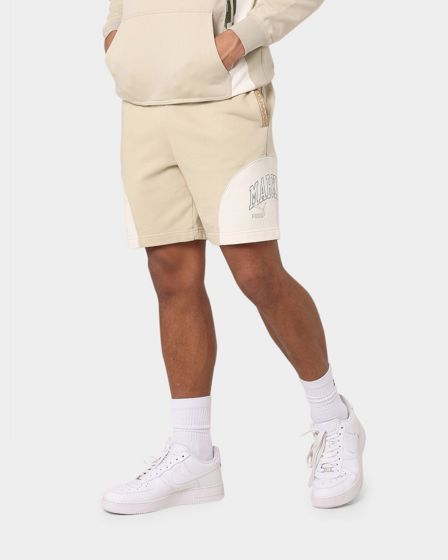 PUMA X MARKET Trek Ready Knit Shorts Putty Warehouse Work