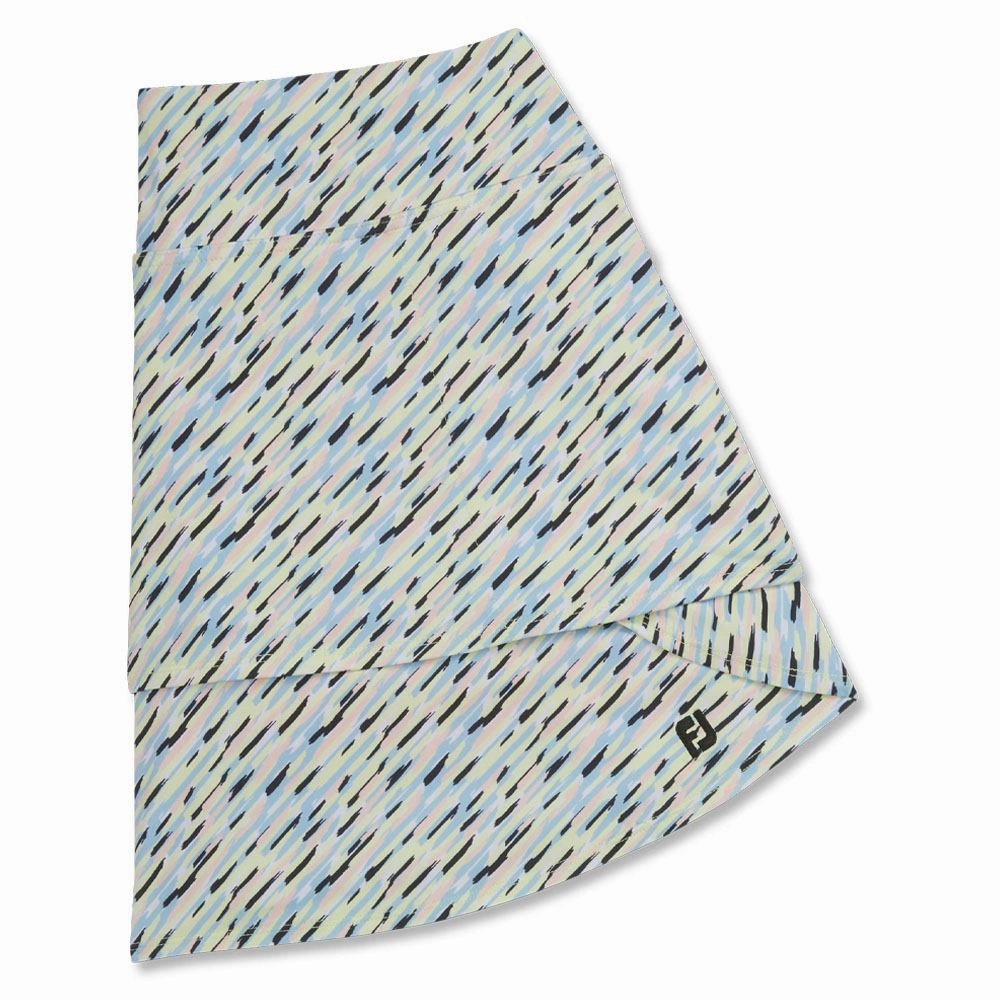 FootJoy Performance Layered Golf Skort Black Multi-Color Print - SS23 Women Daily Fashion