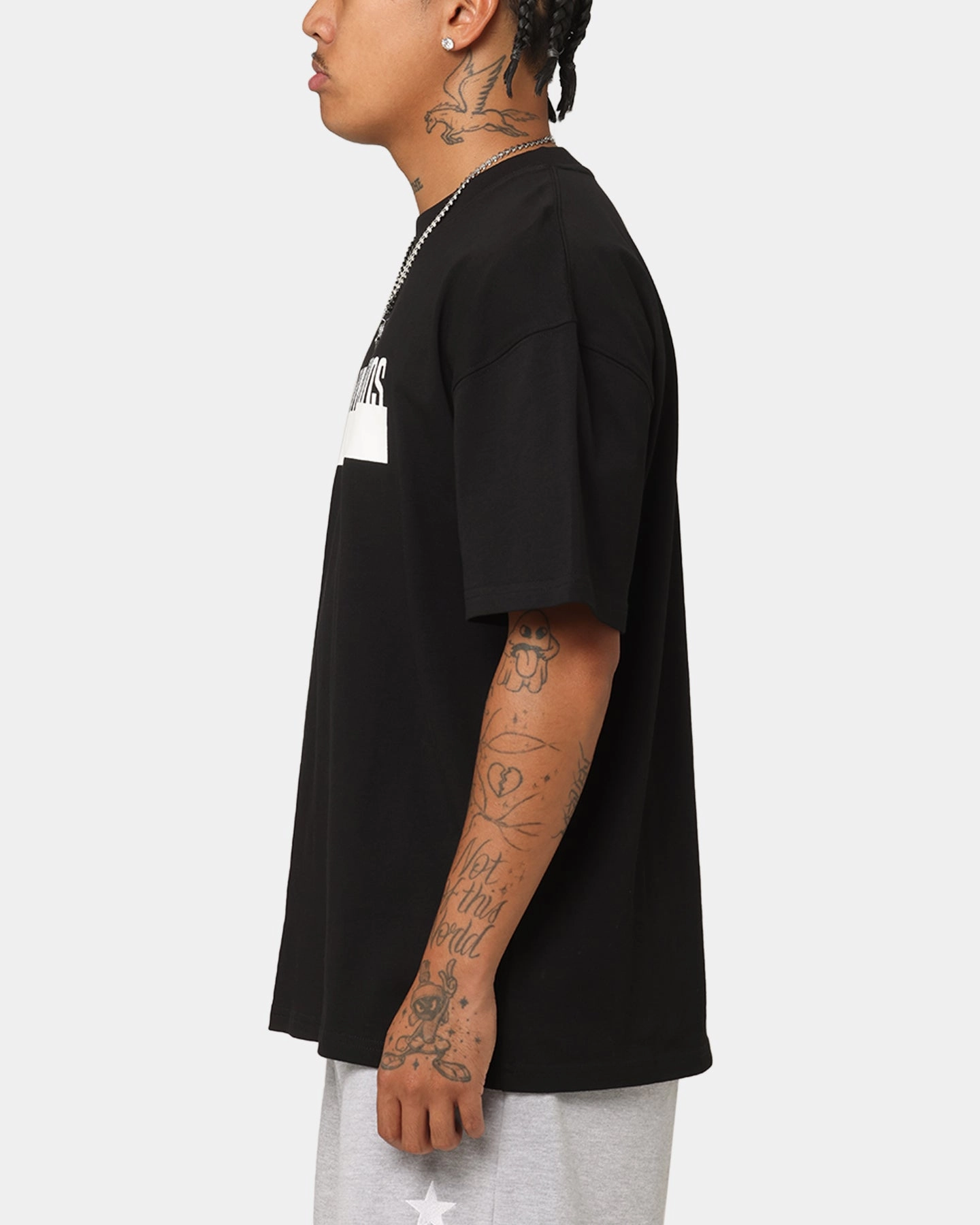 layerable Short sleeved breeziness Elevn Clothing Co Blocked Out T-Shirt Black