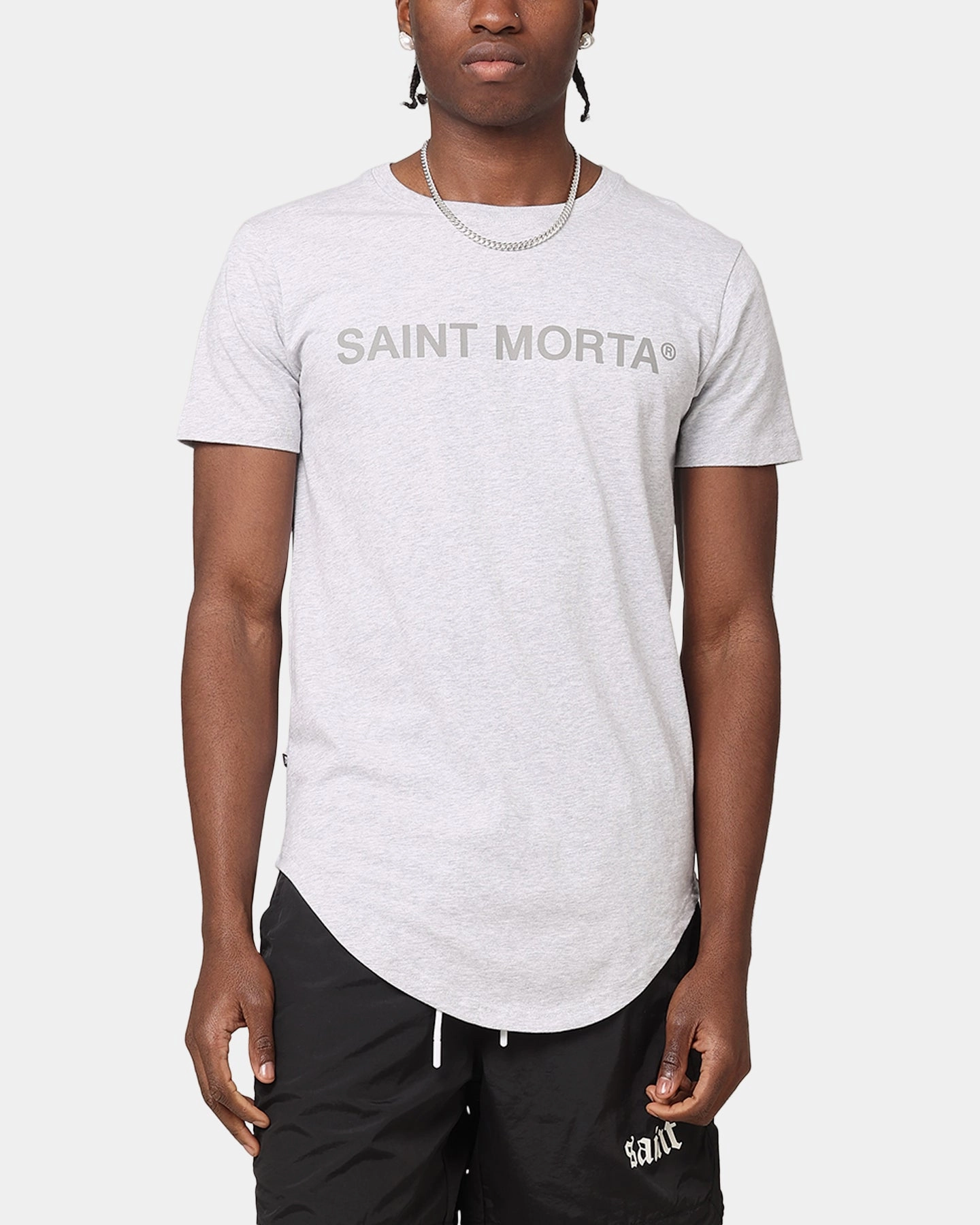 Saint Morta Official El Duplo T-Shirt Grey Marle Breathable knit Non Restrictive Fit
