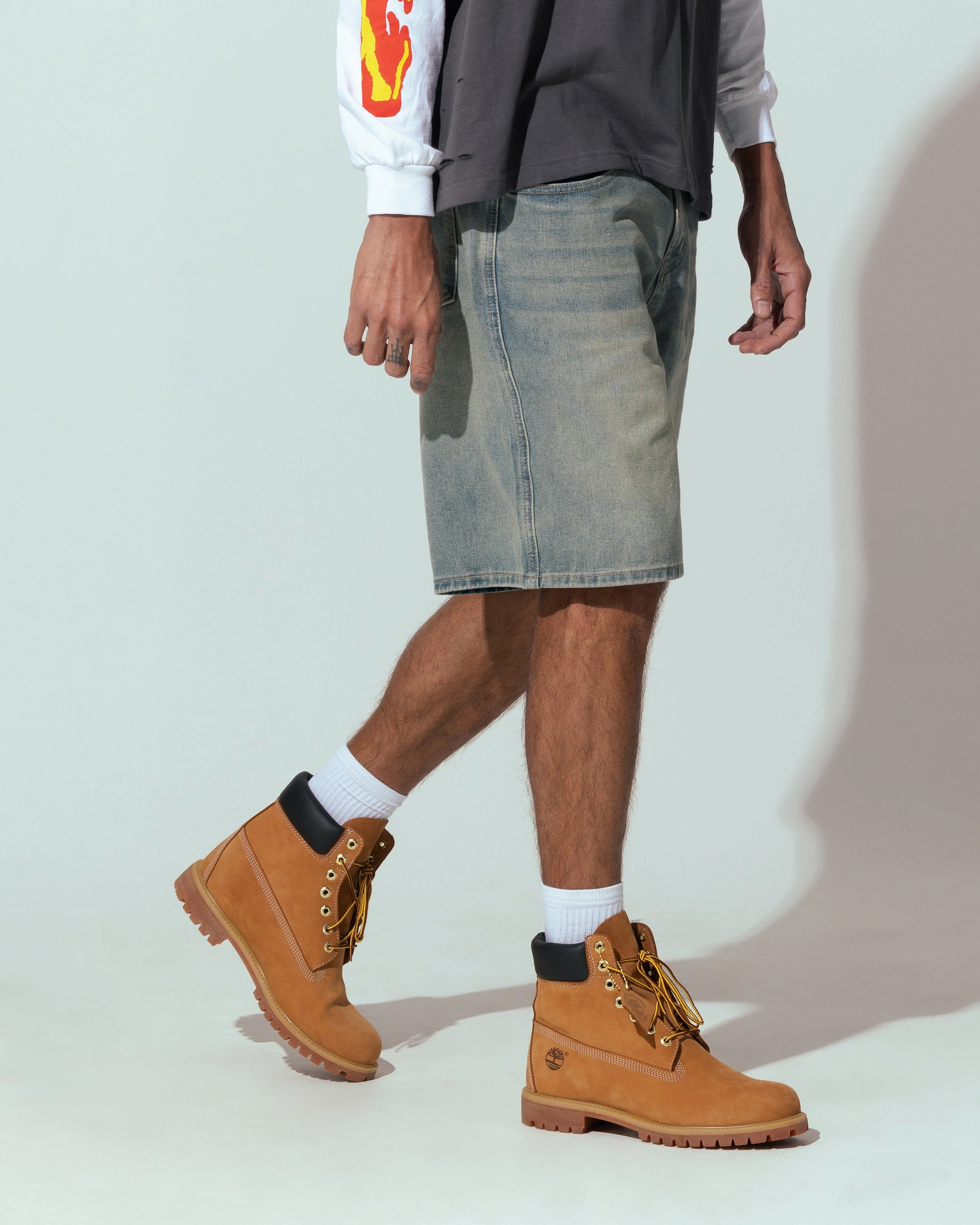 Ultimate Ventilation Channels Lightweight Fabric Loiter Sk8 Jorts Washed Blue