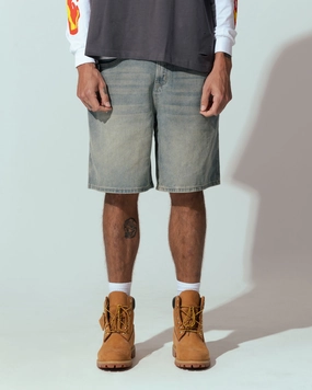 dungarees Loiter Sk8 Jorts Washed Blue