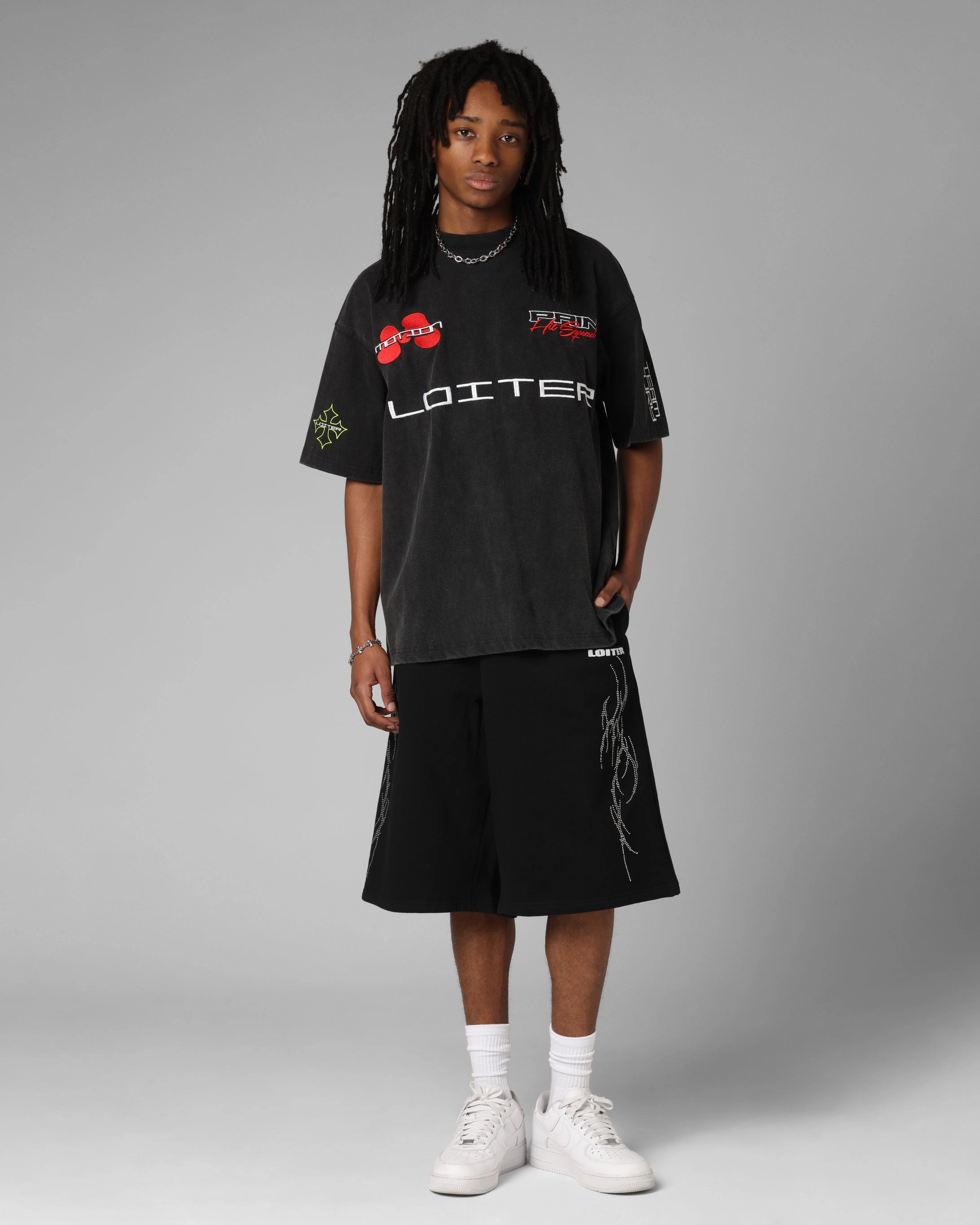 Loiter Racing Premium T-Shirt Charcoal AntiStatic Properties Non Iron Finish