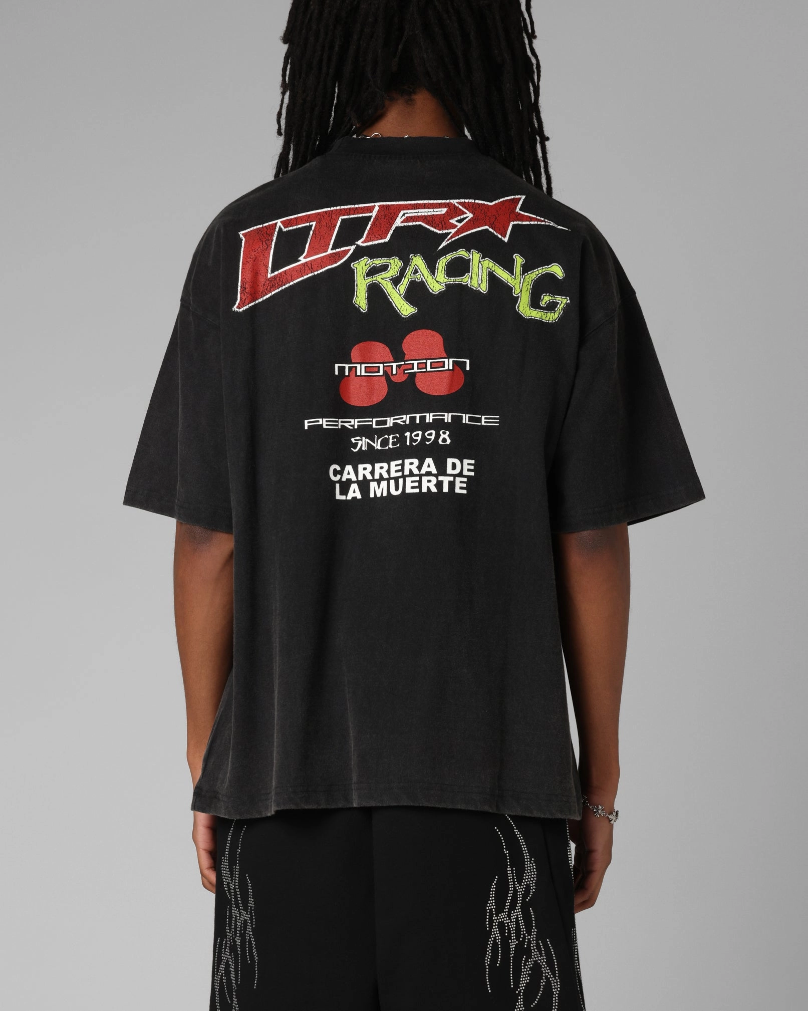 Loiter Racing Premium T-Shirt Charcoal MinimalBranding Minimalistic Wear