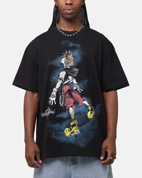 Goat Crew Disney Kingdom Hearts Sora Heavy T-Shirt Black yoga clothing Versatile Piece