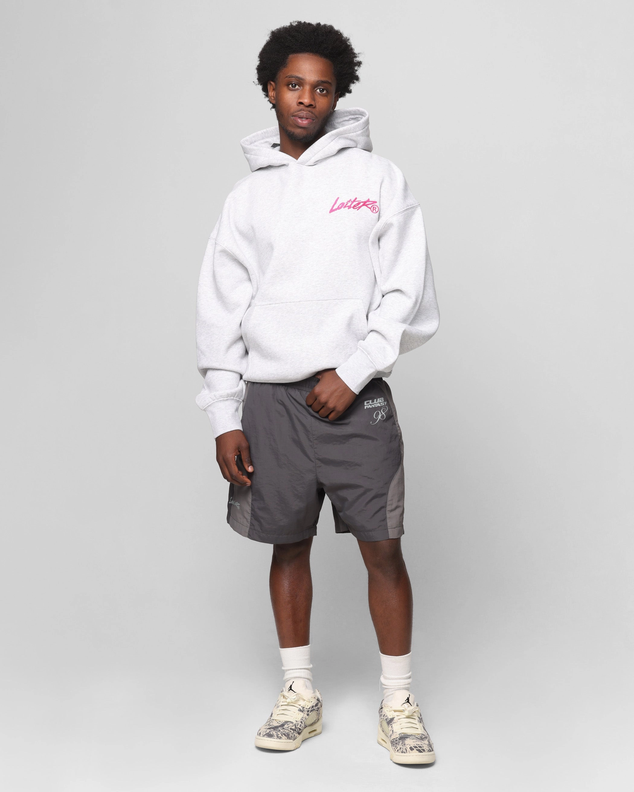 Loiter Subculture Panel Shorts Charcoal Hand washable