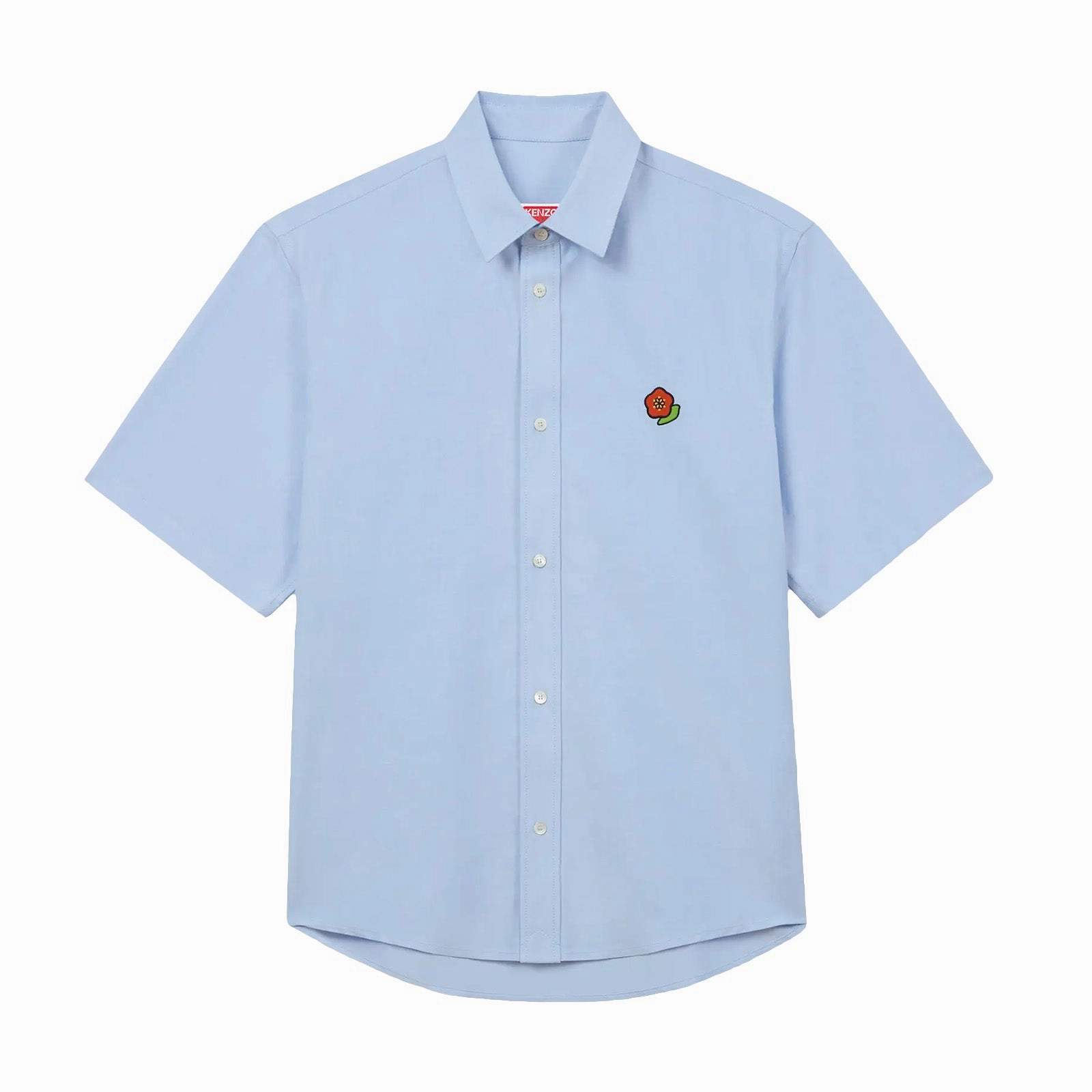 Affordable Luxury Stretch Fit Technology Kenzo Pop Crest Short Sleeve Shirt 'Oxford 'Blue'