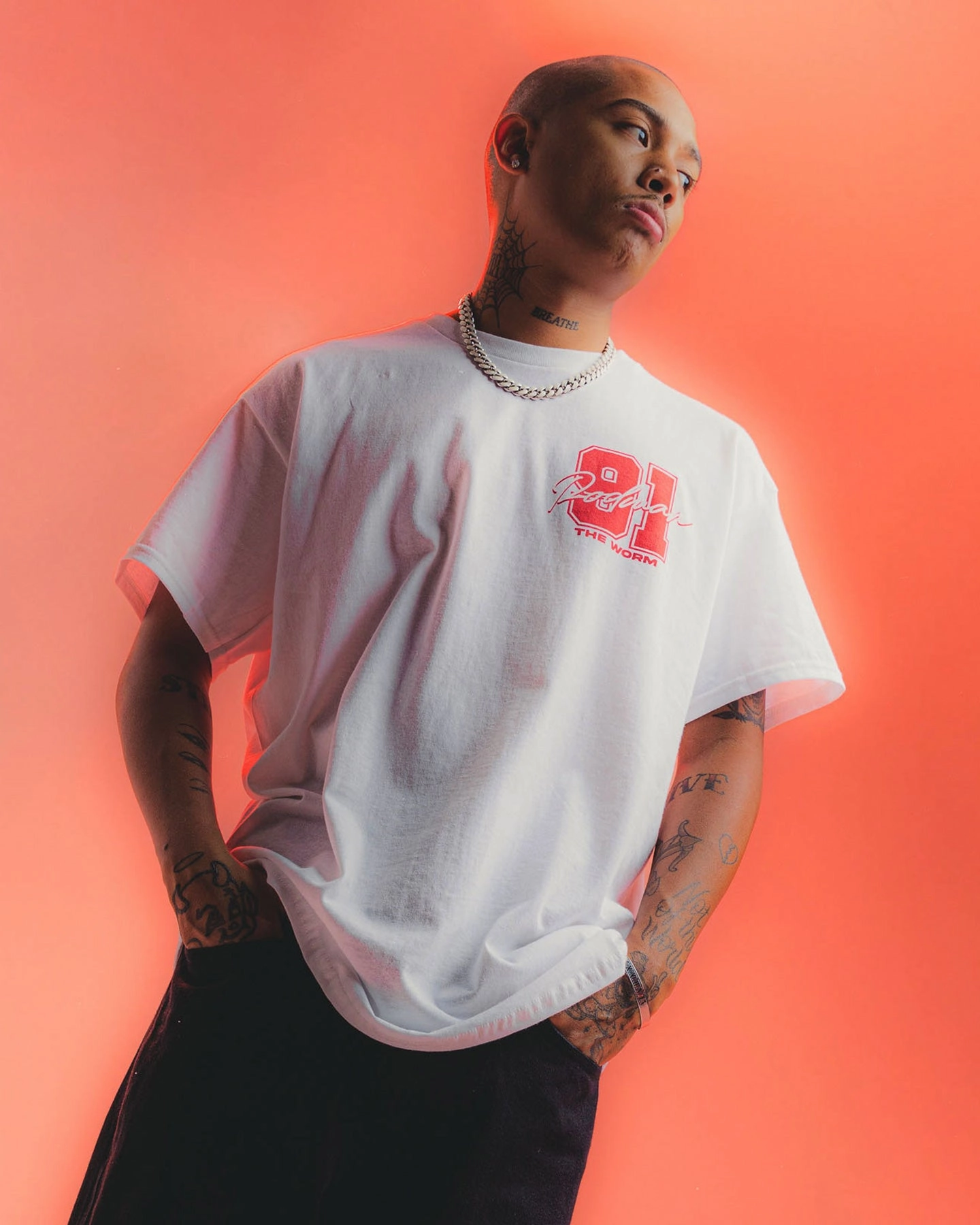 Rodman Brand 91 Core T-Shirt White Colorfast Dye On-the-Go Comfort