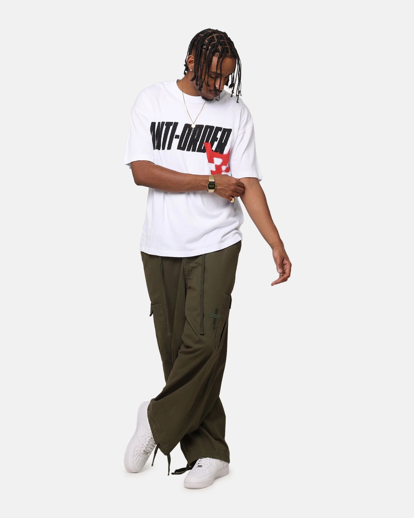 Tight fit sexiness The Anti Order Anti Stacked Drop Shoulder T-Shirt White