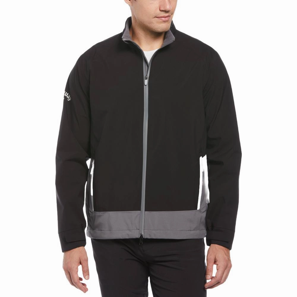 Reversible Layer Easy Wear Callaway Premium Full-Zip Waterproof Stormguard Golf Jacket Caviar - SS25 Men