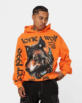 Loiter Lone Wolf Hoodie Orange Customizable Fit Performance Jacket