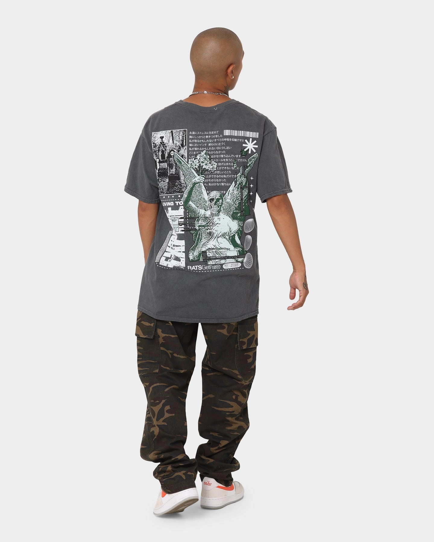 FadeResistant Coating Rats Get Fat Expire Vintage T-Shirt Off Black