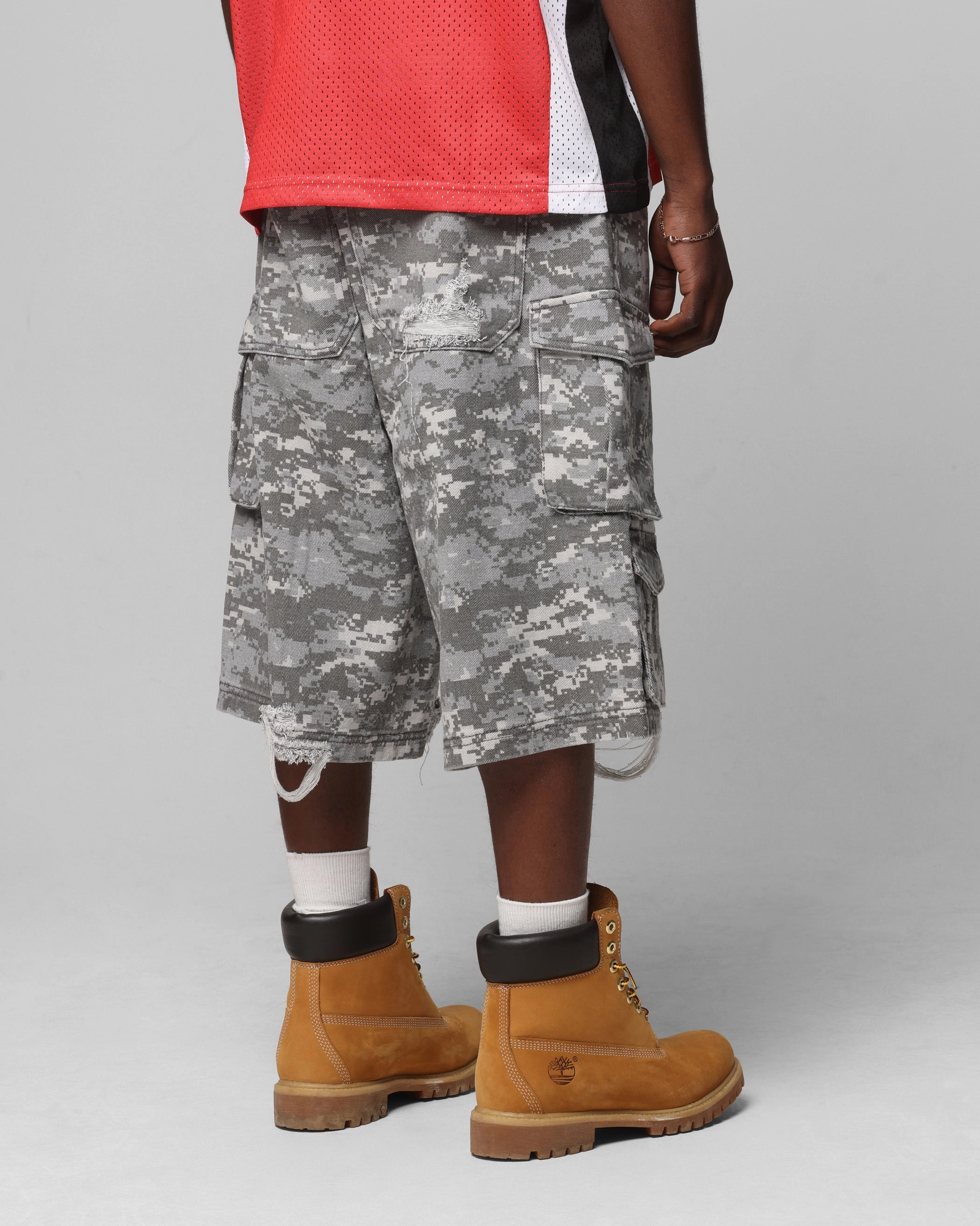 two piece outfit Cool Basic Loiter Collateral Cargo Shorts Snow Camo