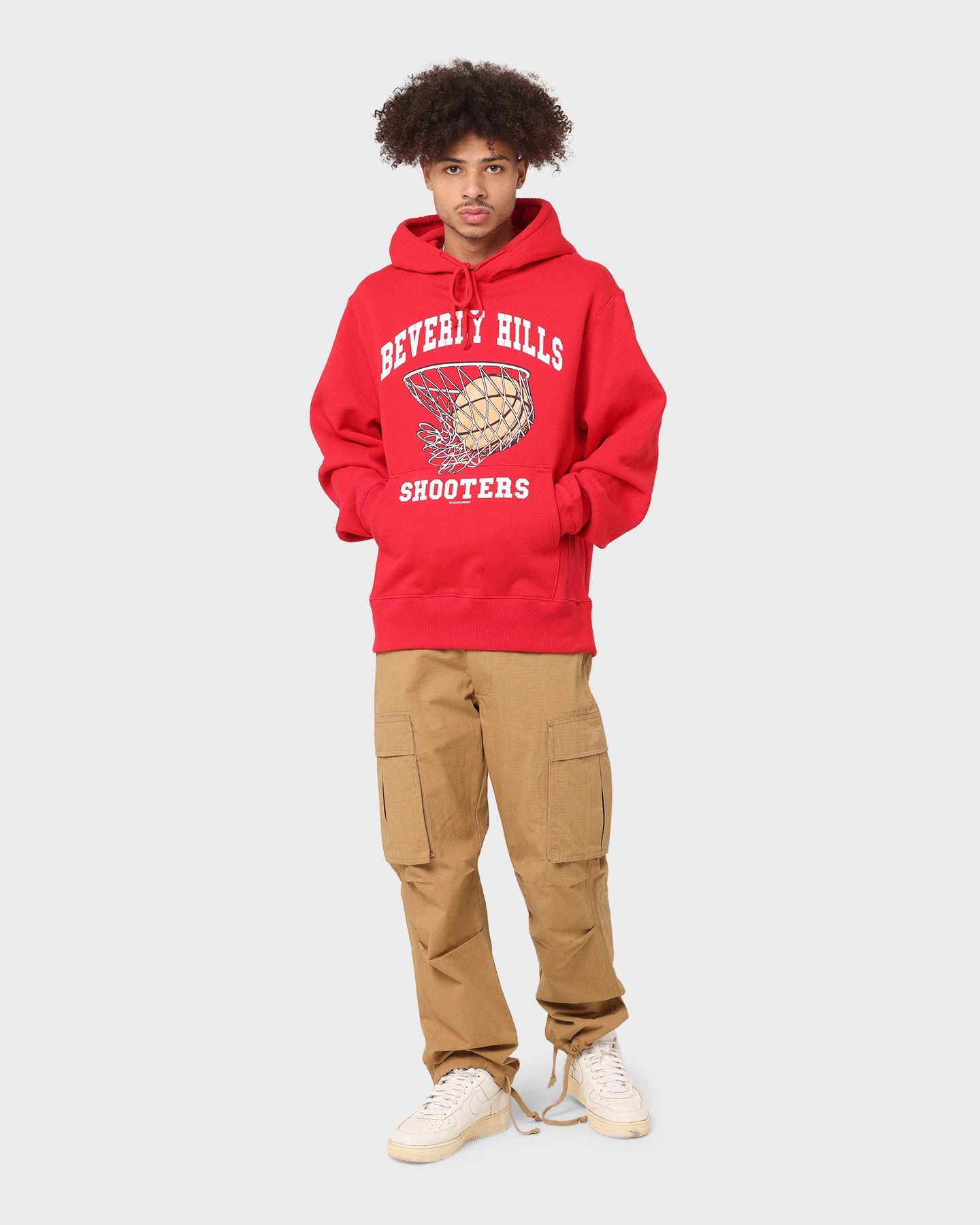 Los Angeles RadYo! Beverly Hills Shooters Hoodie Red Magnetic Closure Details