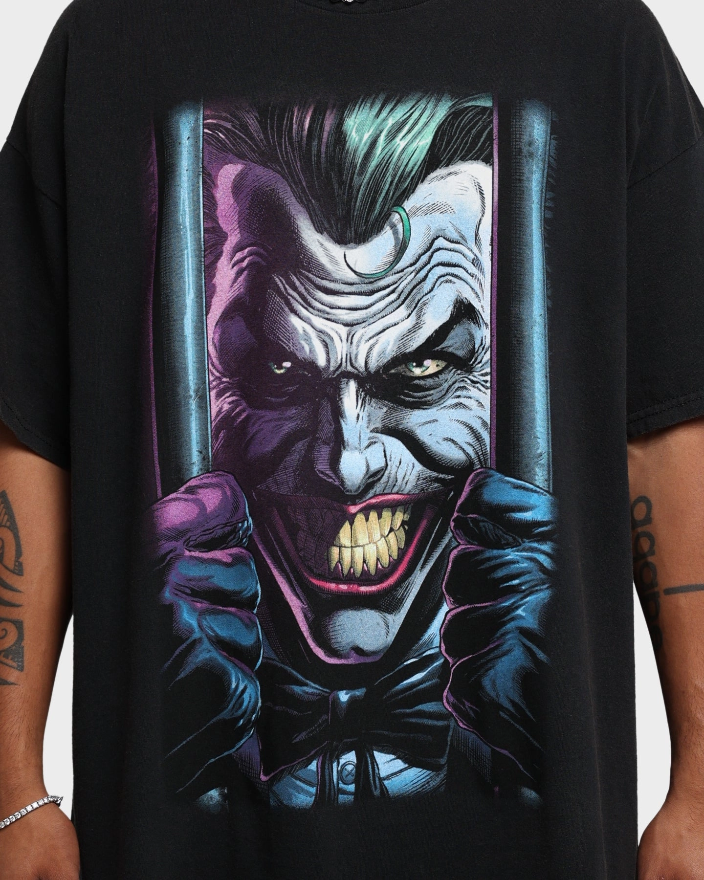 Goat Crew X Batman The Joker Vintage T-Shirt Black Wash Eco-friendly
