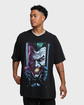 Goat Crew X Batman The Joker Vintage T-Shirt Black Wash cyber monday MinimalBranding