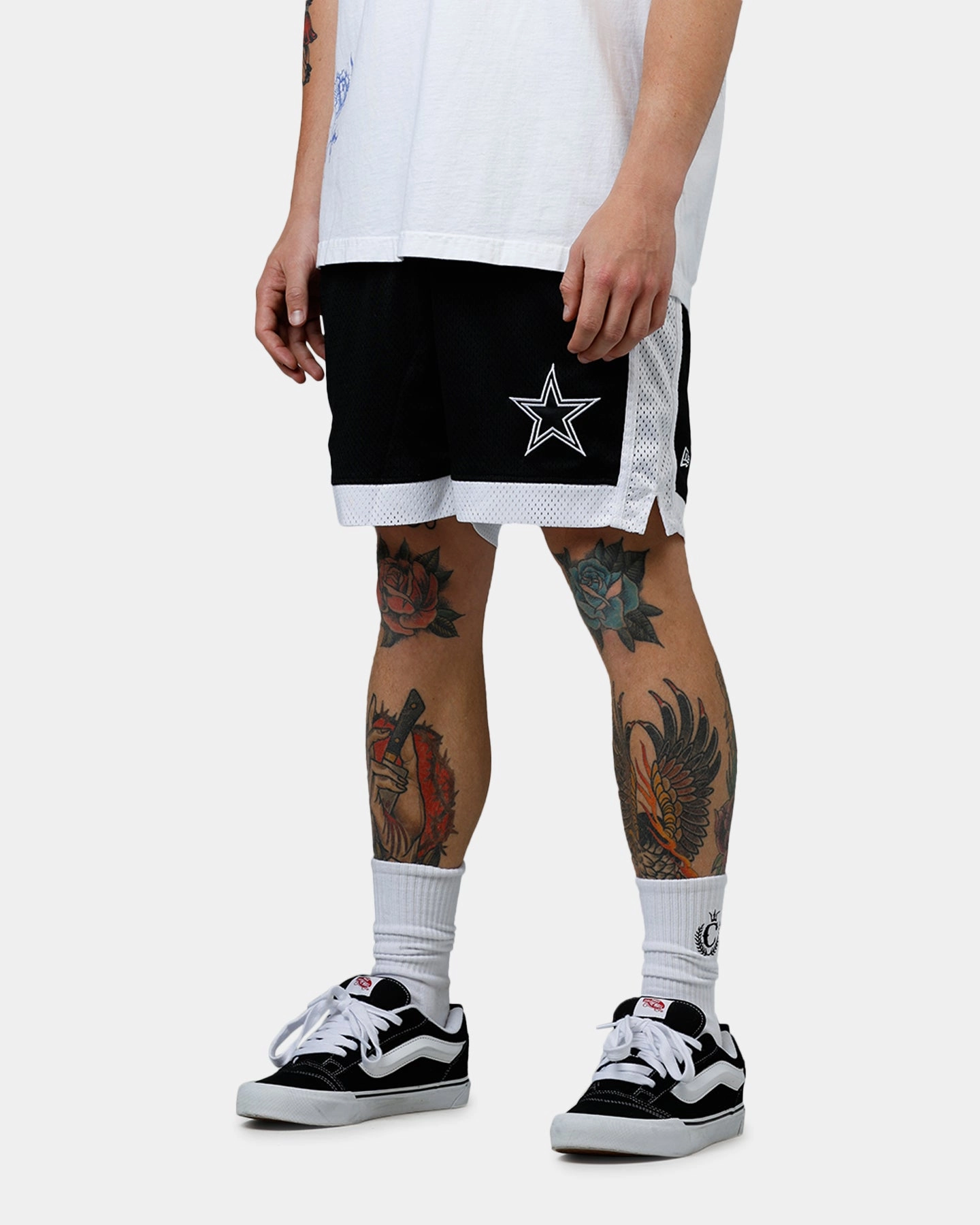 New Era Dallas Cowboys Sport Class Shorts Black/White compression support Classic Style