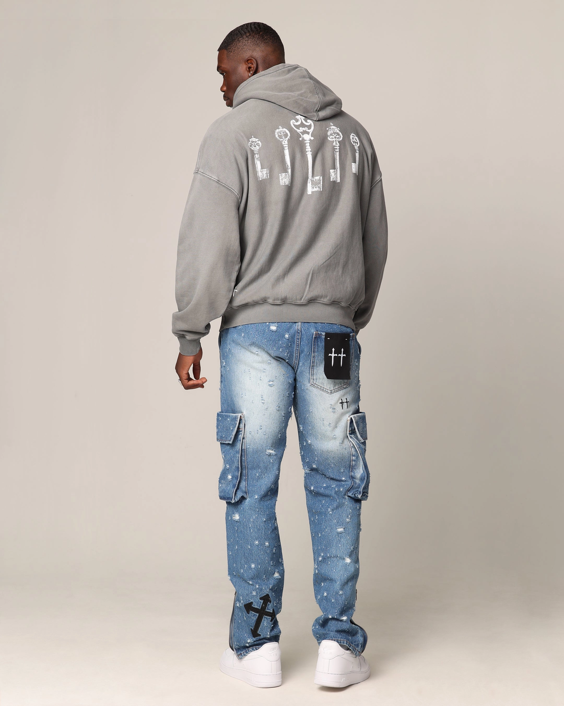 wedding ceremony Saint Morta Skeleton Key Hoodie Washed Charcoal