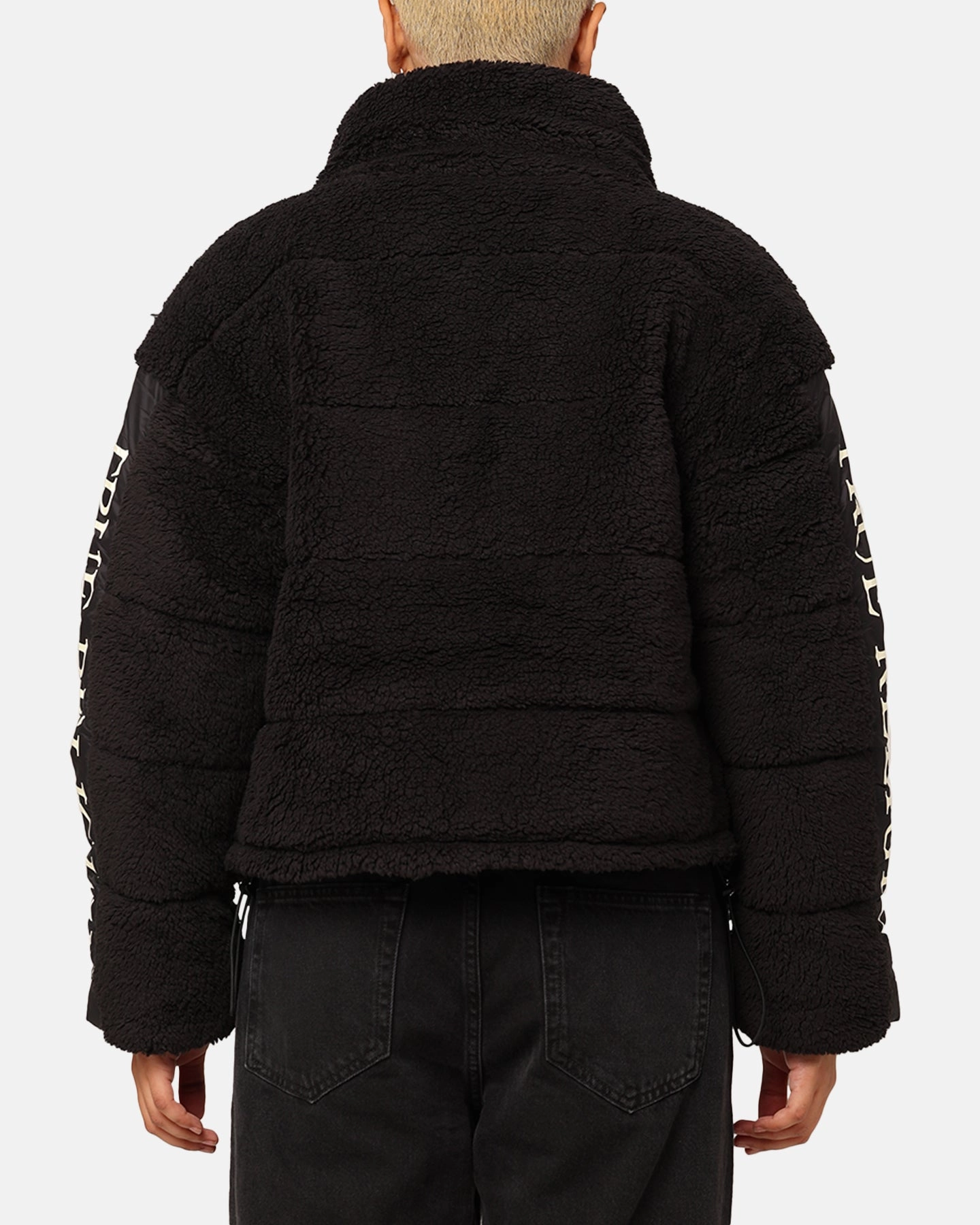 elastic waistband True Religion Women's Panelled Puffer Jacket Jet Black