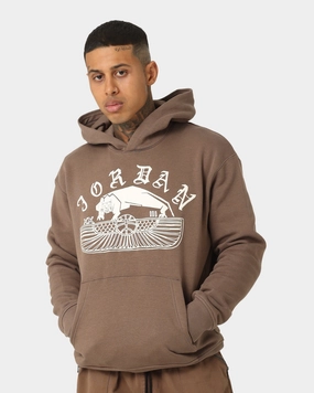Jordan Flight Artist Series Fleece Pullover Hoodie Palomino/Sail WaterResistant Shell Relaxed Layer