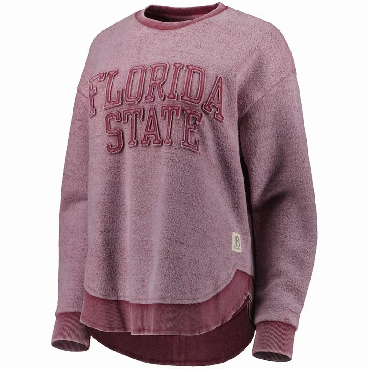 Forest use Lightweight Performance Pressbox Women's Florida State Vintage Reverse Fleece Crew - Garnet