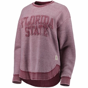 day operation low - altitude use Pressbox Women's Florida State Vintage Reverse Fleece Crew - Garnet