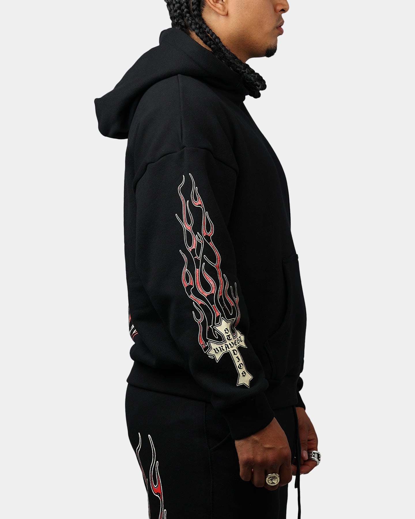 Bravest Eternal Hoodie Black/Red Hint moonlight