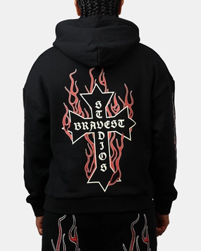 Bravest Eternal Hoodie Black/Red suitable for self use