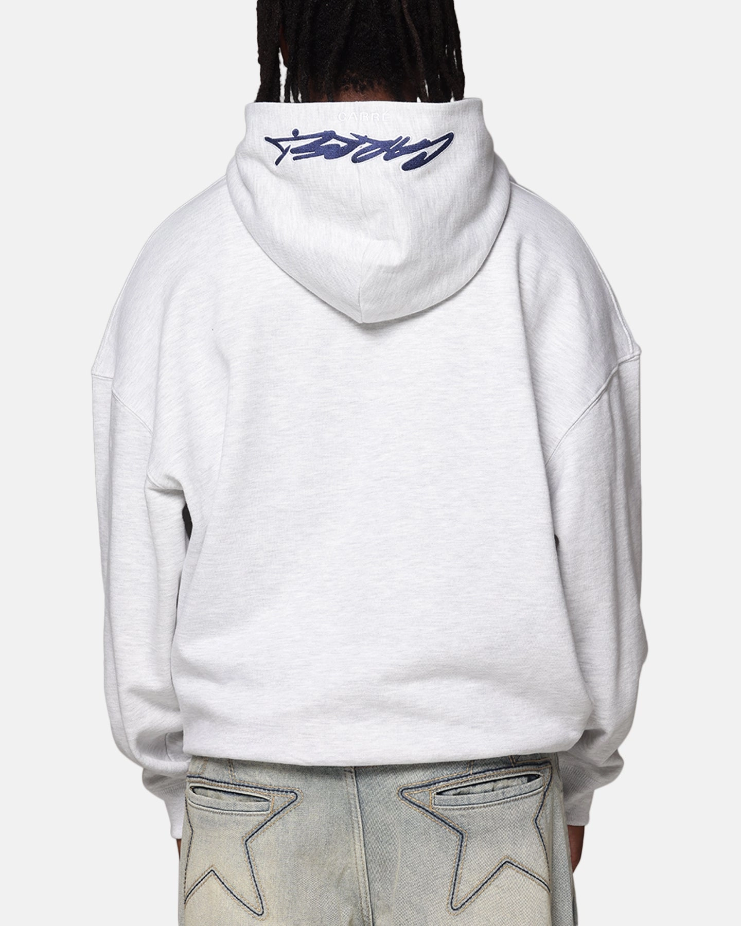 Fashion Active Carre Graffiti Logo Hoodie Grey Marle