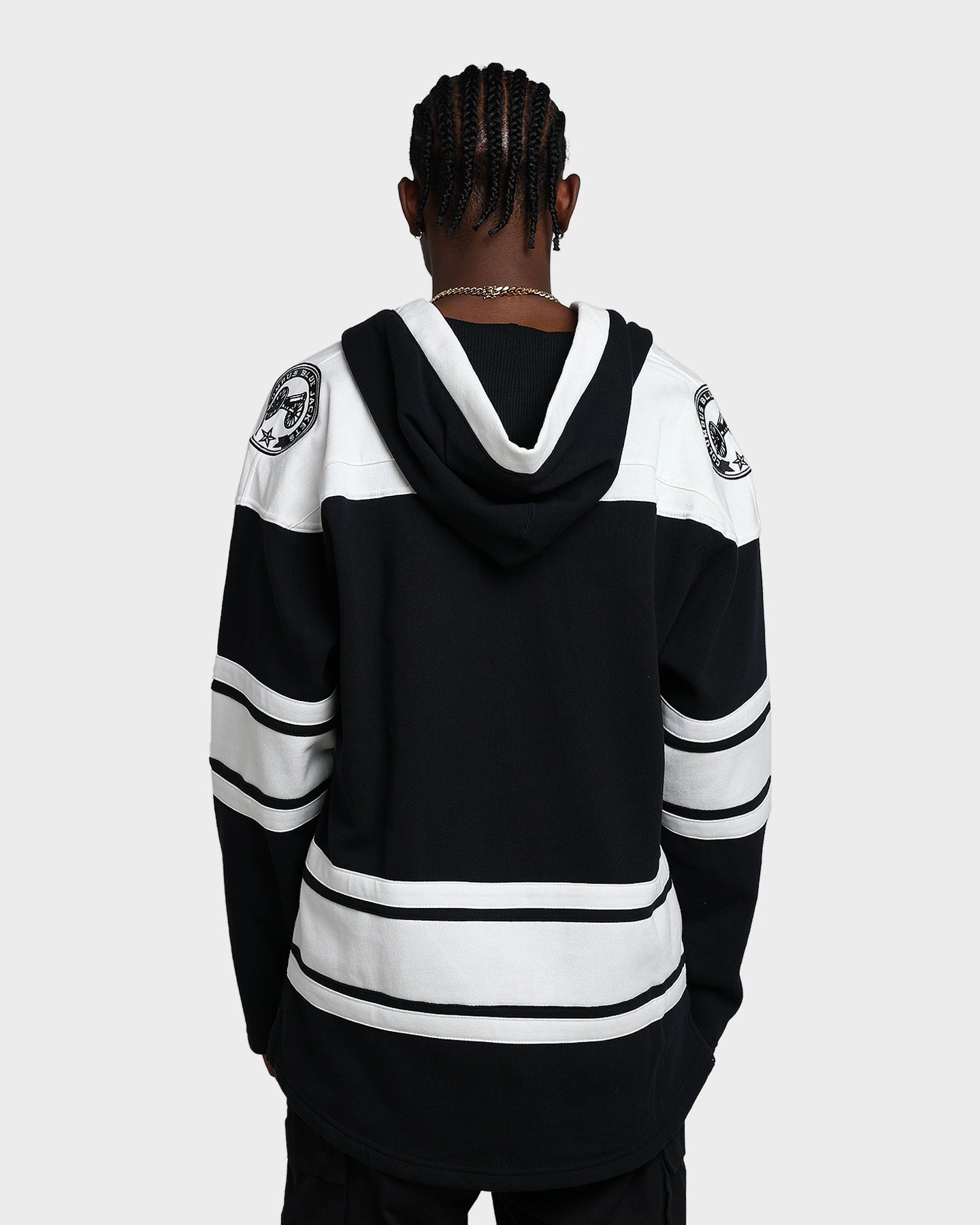 Mindfulness 47 Brand Columbus Blue Jackets Superior Lacer Hoodie Jet Black