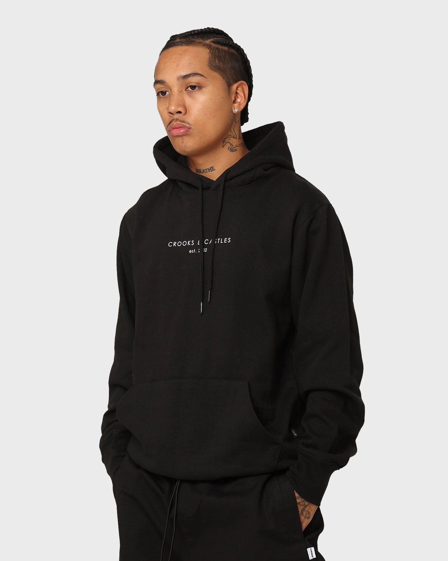Crooks & Castles Sleekin' Hoodie Black Warm Layer family gathering