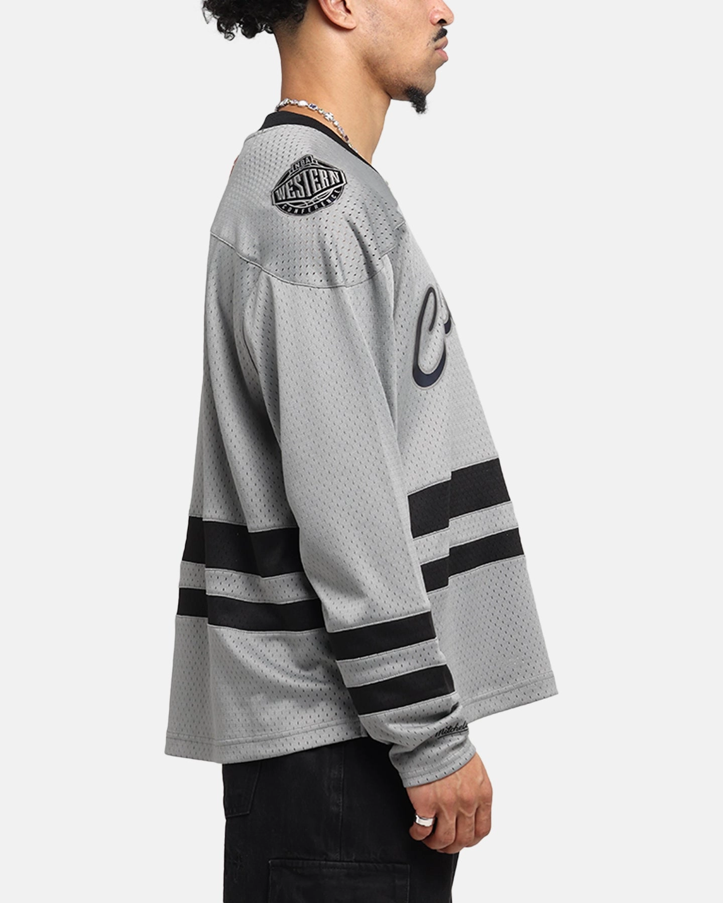 Mitchell & Ness Chicago Bulls Chrome Jersey Gunmetal Grey Performance Wear Athletic gear