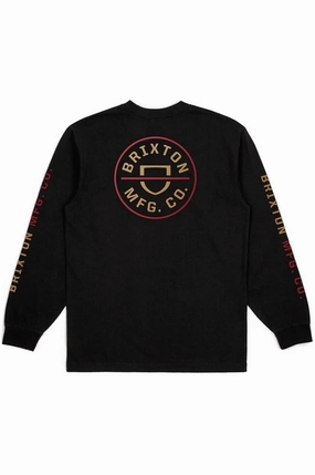Brixton Crest Long Sleeve Standard Tee FunctionalPockets Chic and Cozy Wear