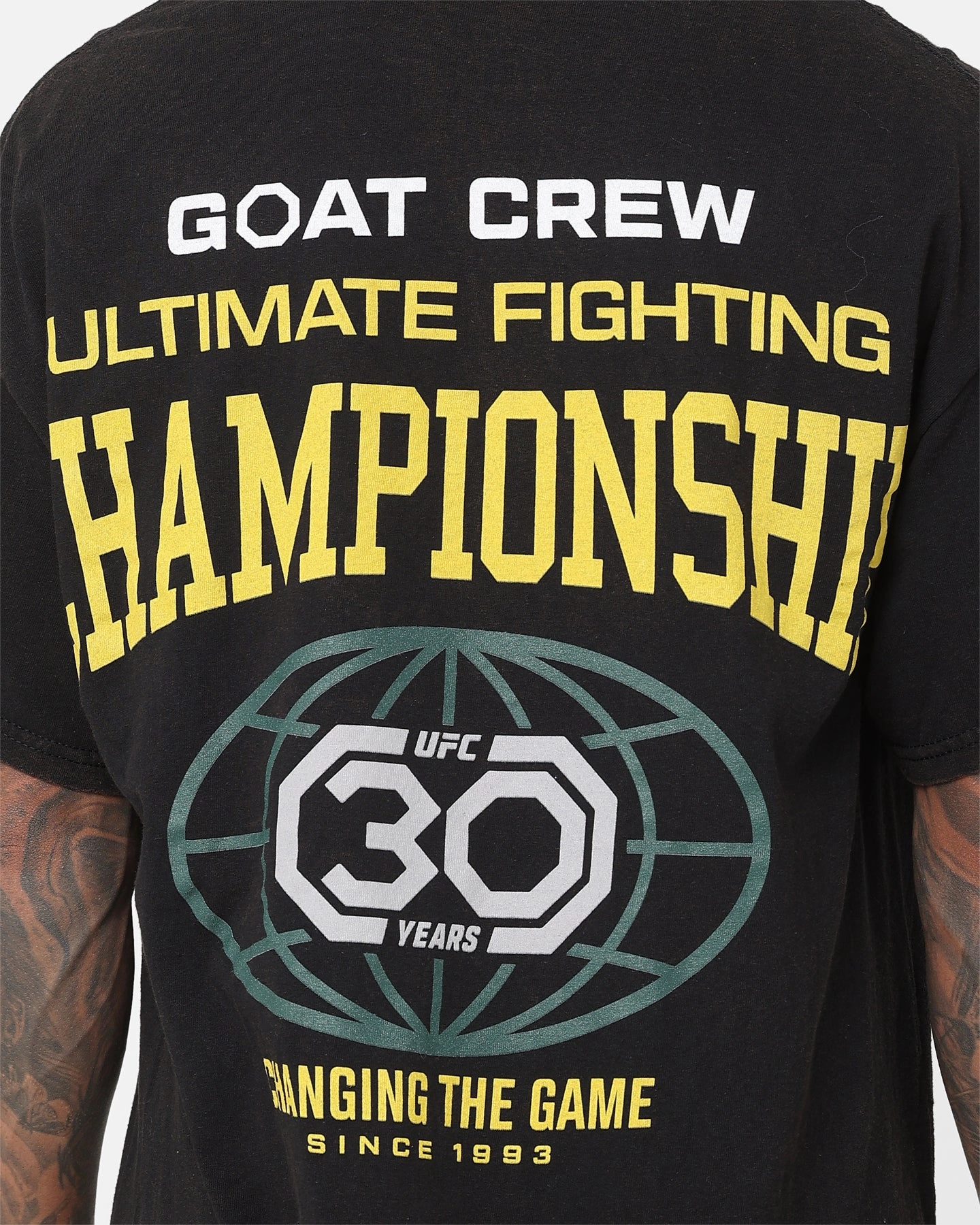 Micro Perforation Yoga class Goat Crew X UFC 30th Anniversary Vintage T-Shirt Black Wash