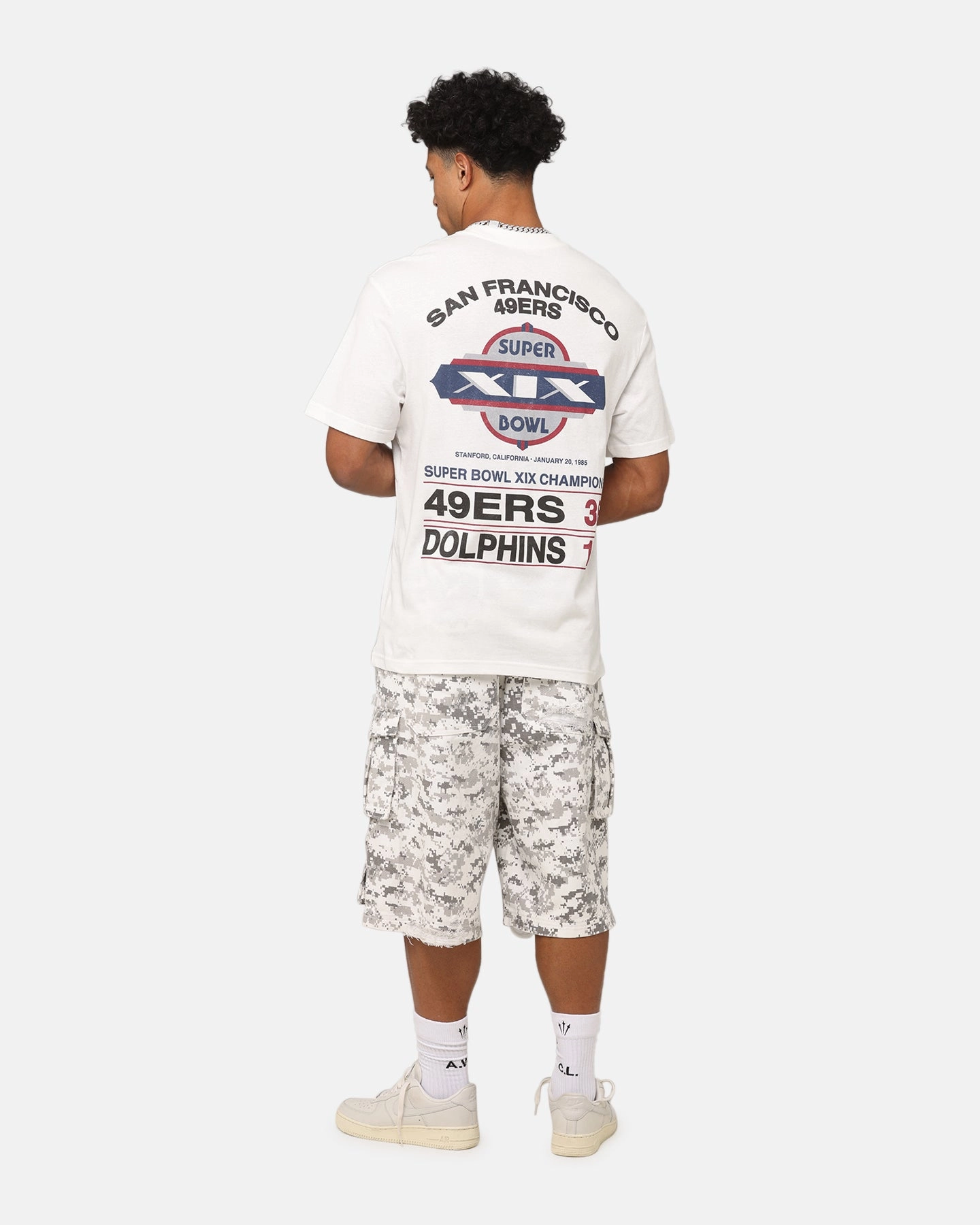Mitchell & Ness Super Bowl XIX Match Up T-Shirt Vintage White soft fit