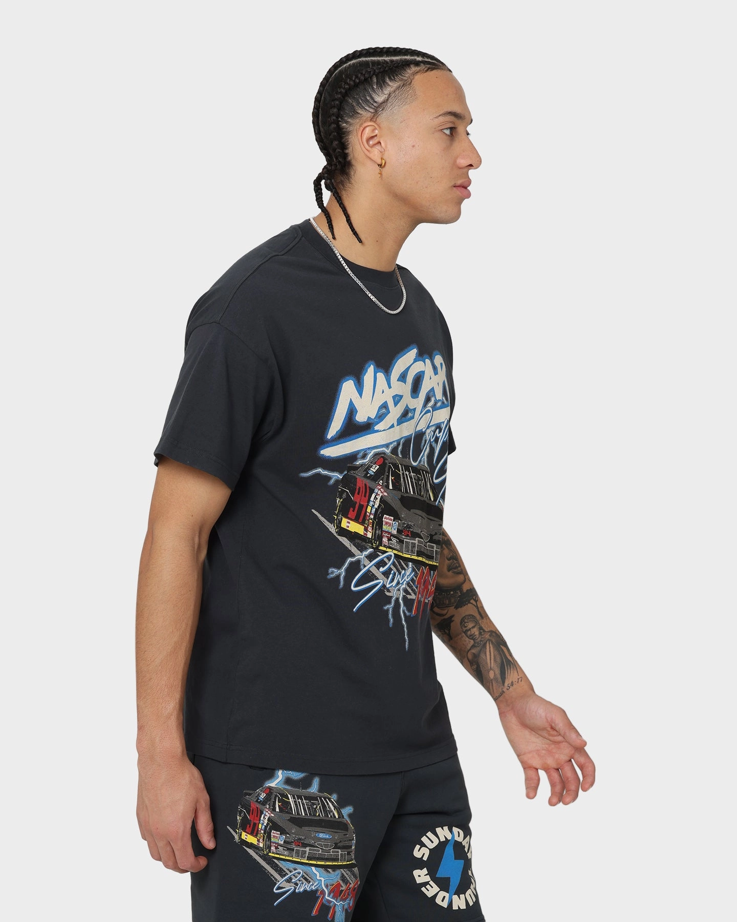 NASCAR Lightning Cup Series T-Shirt Washed Black Fashion Ready
