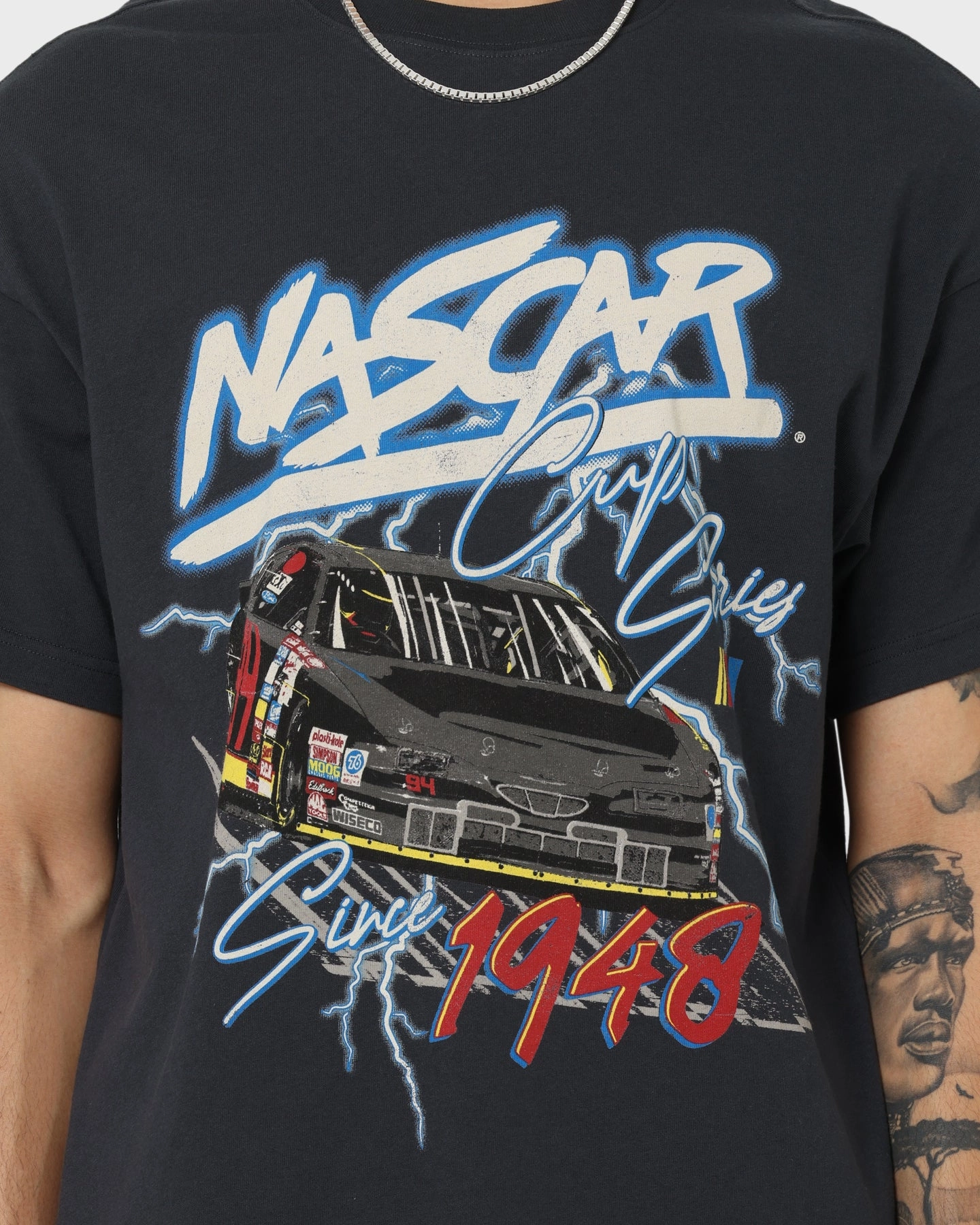 NASCAR Lightning Cup Series T-Shirt Washed Black Comfort Design