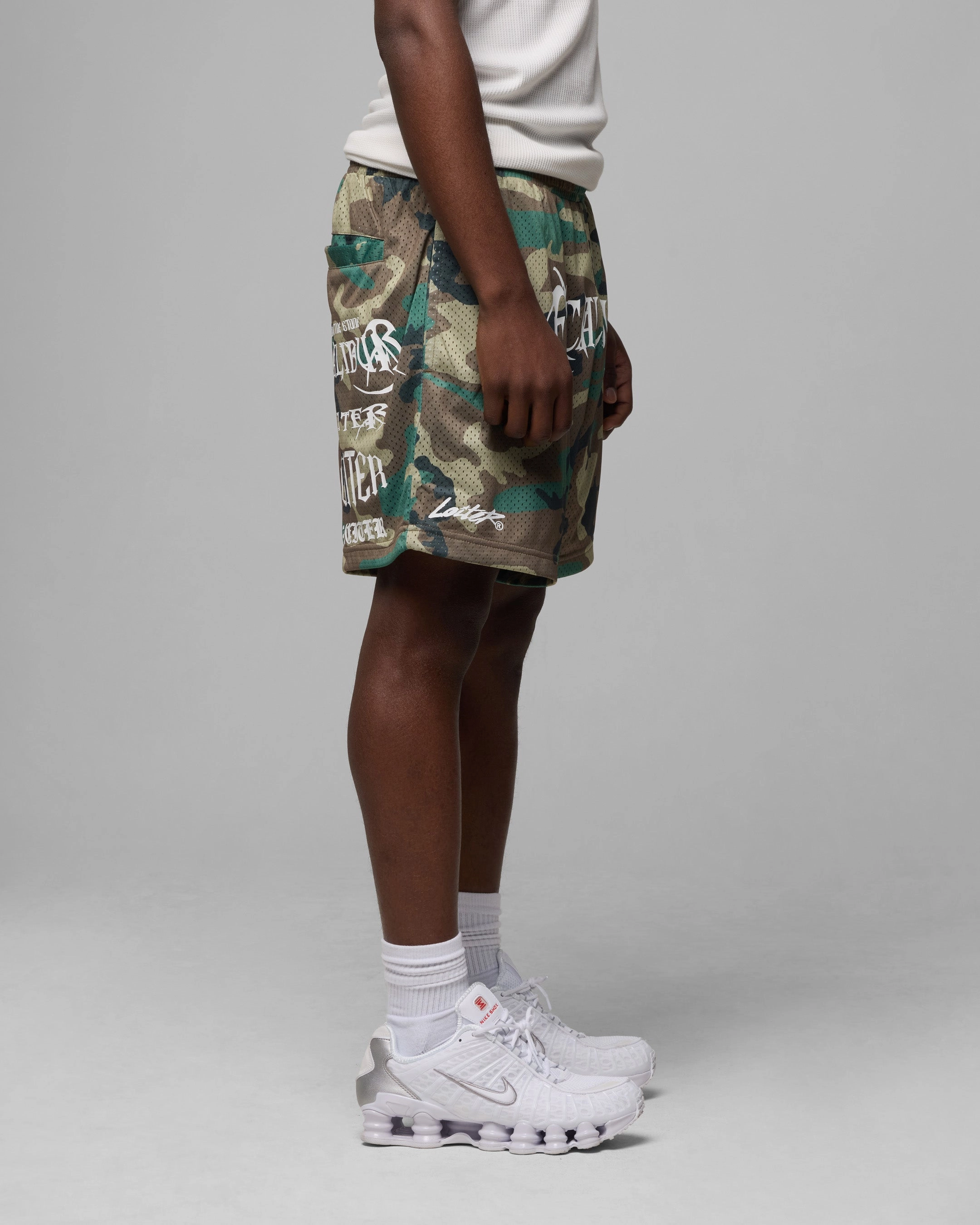 Loiter Excalibur Mesh Shorts Woodland Camo Double Layered Construction equestrian wear