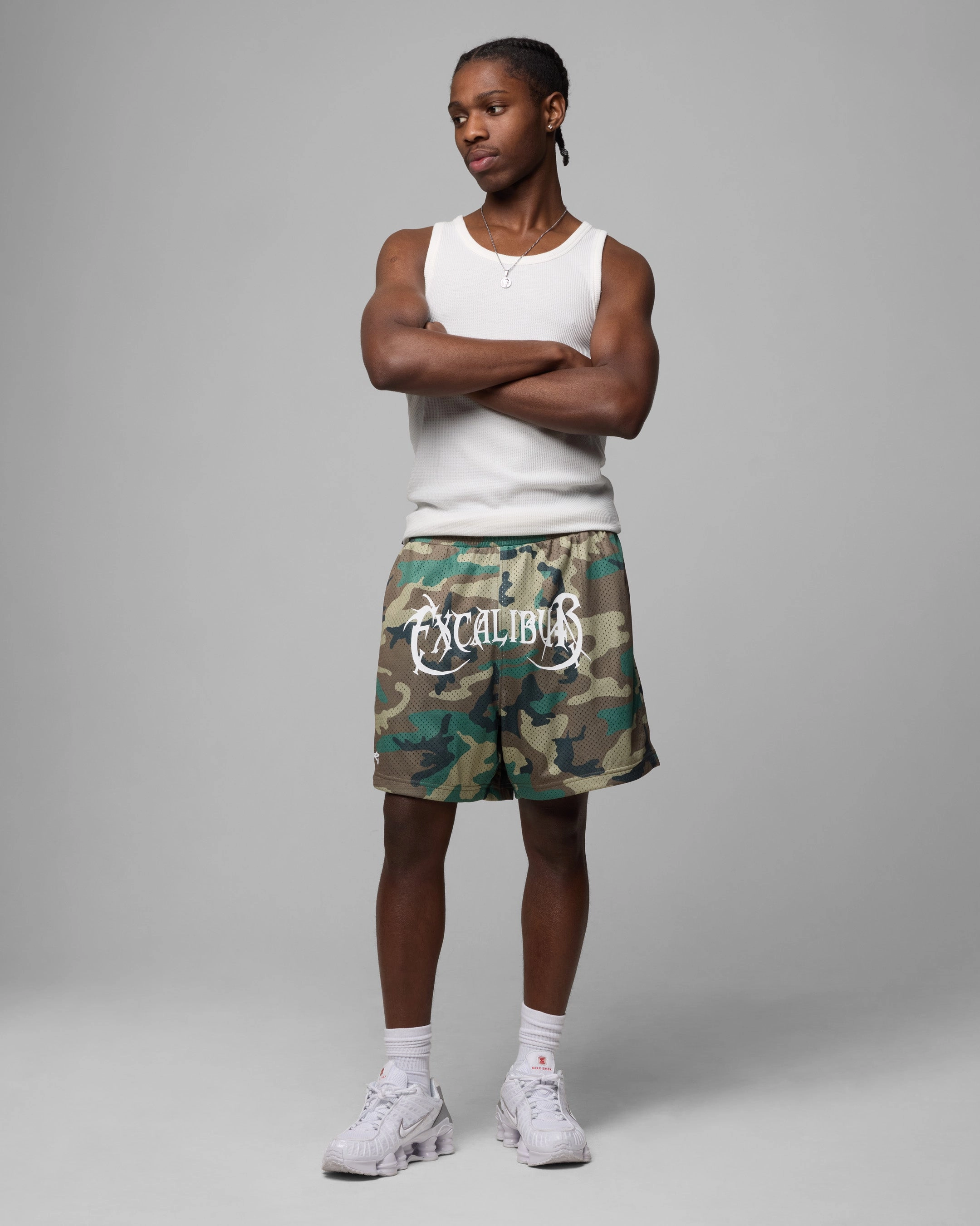 Simple Appeal Loiter Excalibur Mesh Shorts Woodland Camo