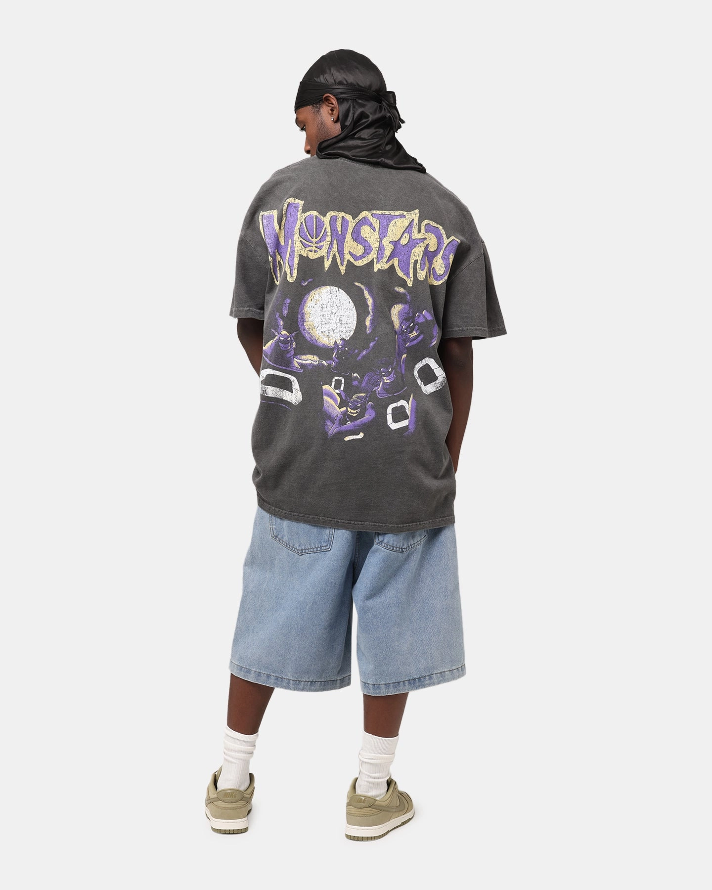 American Thrift X Space Jam Monstars Heavyweight Vintage T-Shirt Black Wash kids' Versatile Layering
