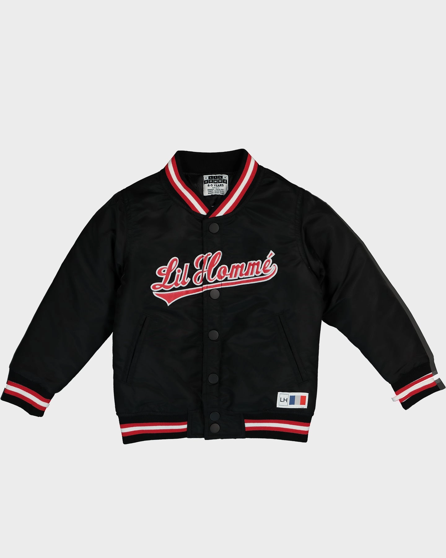 Lil Homme Kids' PDB Varsity Jacket Black HemLock Adjustment System