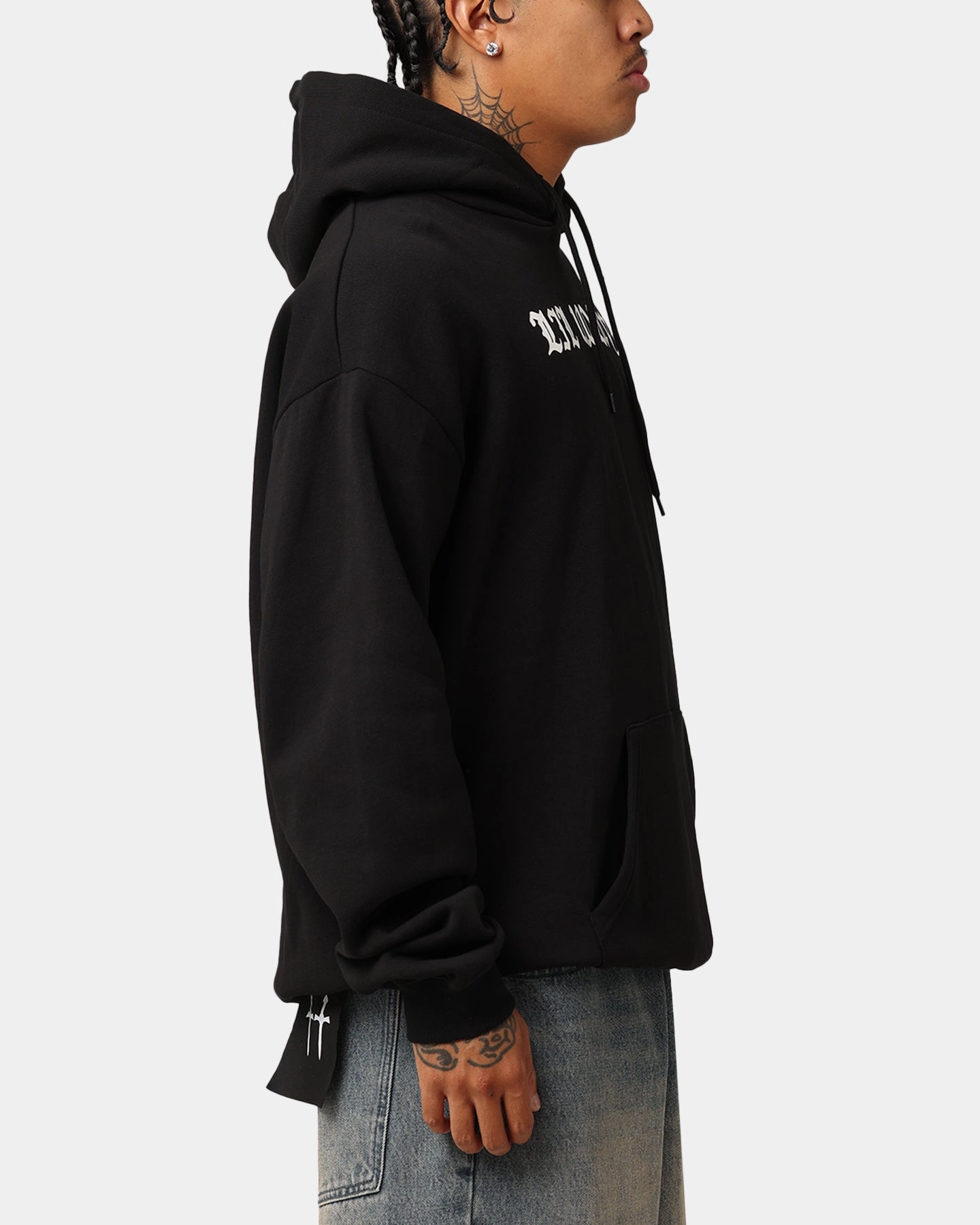 Lil Wayne Red Frame Hoodie Black Outerwear