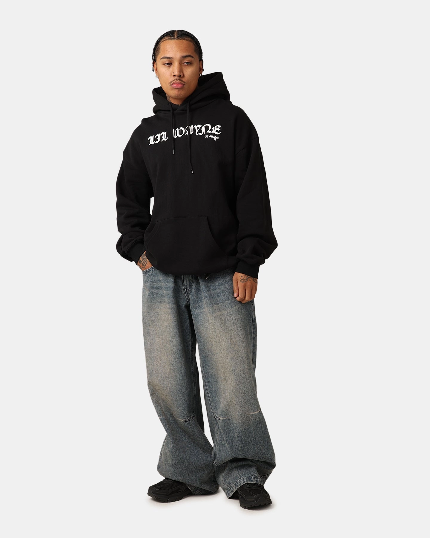 Lip-gloss Heat Retention Lil Wayne Red Frame Hoodie Black